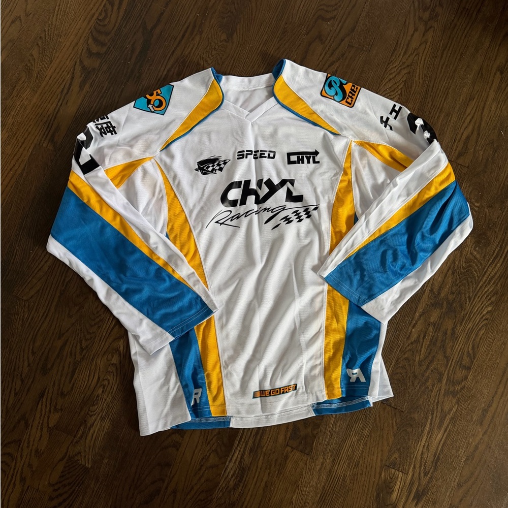 CHYL DJ white blue and yellow jersey